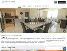 Tablet Screenshot of fortunehousehotel.com
